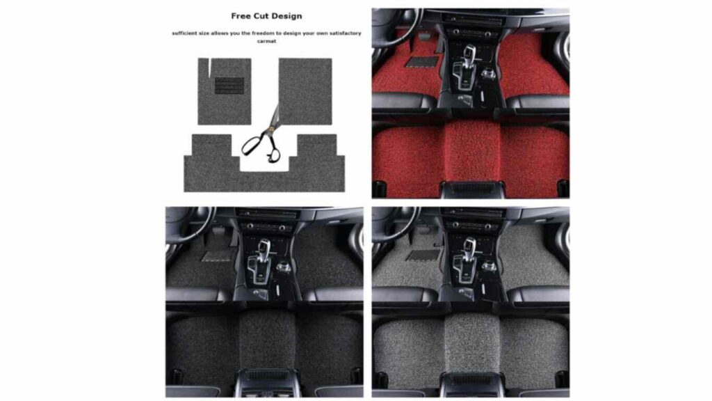 Motella Crafts Universal Car Foot Mat - Premium PVC Cushion Noodle Car Mats 1 Car Foot Mat