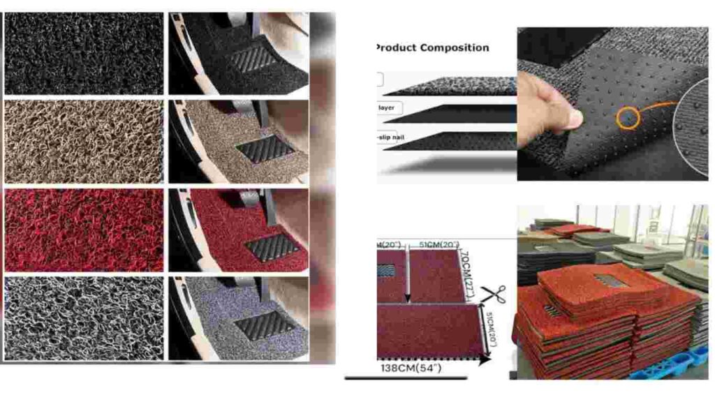 Motella Crafts Universal Car Foot Mat - Premium PVC Cushion Noodle Car Mats 2 Motella Crafts Universal Car Foot Mats