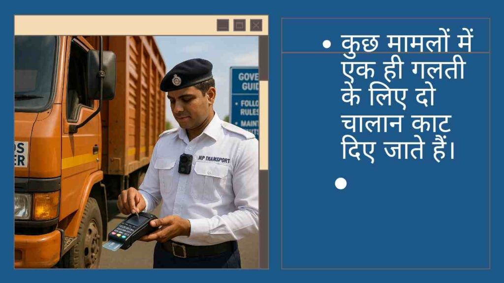 MP ट्रांसपोर्ट गाइडलाइन:भ्रष्टाचार पर अंकुश या सिर्फ दिखावा? 1 दोहरे चालान (फर्जी पर्चियां)